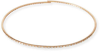 Suzanne Kalan Baguette Diamond Collar Necklace in 18K Rose Gold