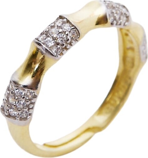 Spero London Gold Bone Shape Sterling Silver Adjustable Ring