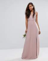 Thumbnail for your product : Tfnc Tall Wedding Pleated Maxi Dress With Open Back Detail
