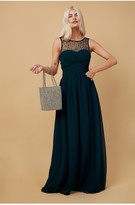 Thumbnail for your product : Little Mistress Grace Bridesmaid Emerald Green Embellishment Sweetheart Maxi Dress