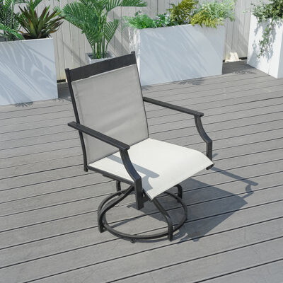 Red Barrel Studio Rosenell 2 - Person Rectangular Outdoor Dining Swivel Flex Comfort Chair