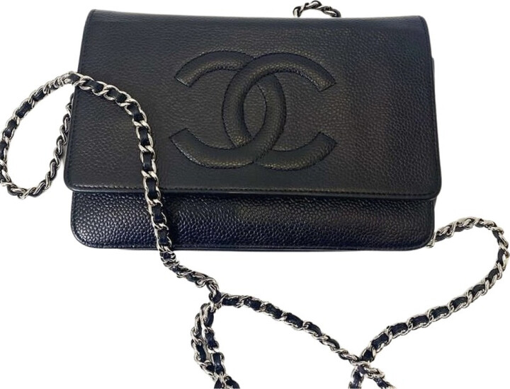 Chanel Wallet On Chain Double C leather crossbody bag - ShopStyle