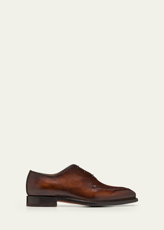 Bontoni Men's Cellini Apron-Toe Leather Oxfords - ShopStyle Lace-up Shoes