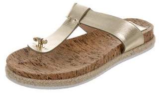 Tory Burch Leather Espadrille Thong Sandals