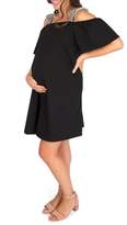 Thumbnail for your product : Nom Maternity Millie Off the Shoulder Maternity Dress