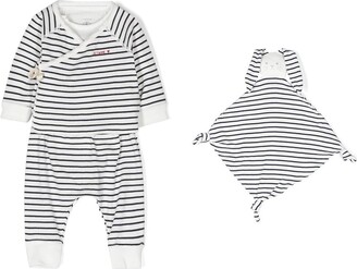 Petit Bateau Stripe-Pattern Babygrow Set
