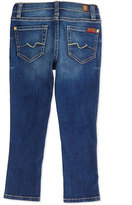 Thumbnail for your product : 7 For All Mankind Slim Cropped Girls' Jeans, Blue Shadow, 2T-4
