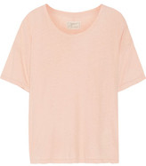 Thumbnail for your product : Current/Elliott The Roadie Distressed Linen And Cotton-Blend T-Shirt