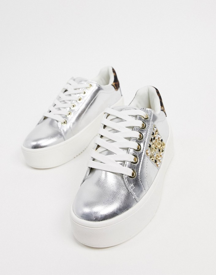 kurt geiger leopard trainers