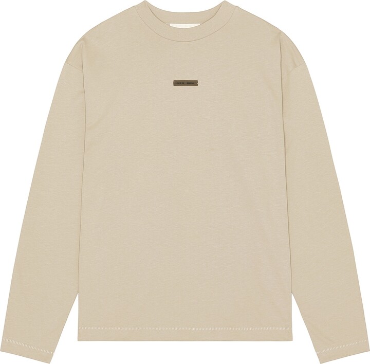 Essentials Classic Fit Ls Tee in Brown