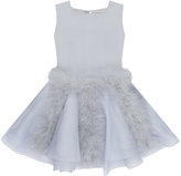 Thumbnail for your product : Christian Dior Feather Trim Silk Organza Dress