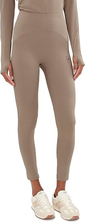adidas by Stella McCartney By Stella Mccartney Studio Ruched Leggings Women's Workout Chalky Brown : LG Elastane/Nylon