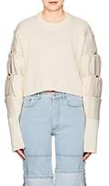 Thumbnail for your product : Y/Project WOMEN'S CONVERTIBLE WOOL & CANVAS CROP SWEATER-NEUTRAL SIZE M