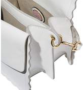 Thumbnail for your product : Coccinelle Ambrine Merletto White Leather Shoulder Bag