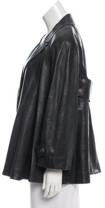 Chanel Leather Single-Button Jacket