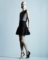 Thumbnail for your product : Intermix Exclusive For Fit & Flare Ribbed Seam Inset Skirt