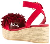 Thumbnail for your product : Muveil pom pom platform sandals - women - Leather - 38