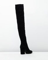 Thumbnail for your product : Therapy Women's Black Knee-High Boots - Hanover Faux Suede Boots