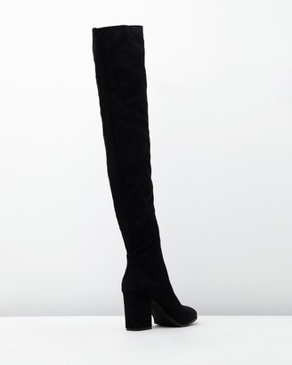 Therapy Women's Black Knee-High Boots - Hanover Faux Suede Boots