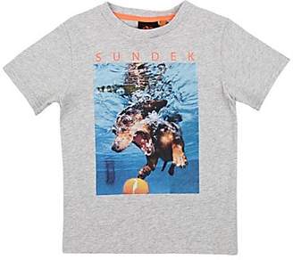 Sundek Kids' Dog-Print Cotton Jersey T-Shirt - Gray