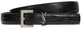 Thumbnail for your product : Saint Laurent 2cm Embossed Patent Leather Belt