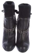 Thumbnail for your product : Thomas Wylde Leather Chain-Link Ankle Boots