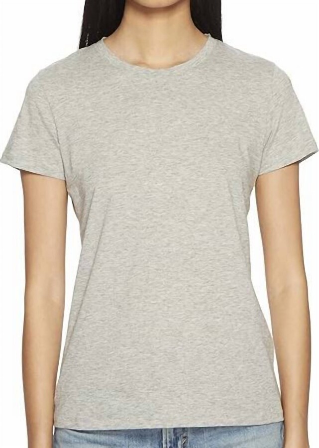 Essential Crew Neck Tee In Heather Grey