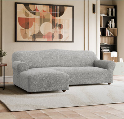 PAULATO by GA.I.CO. Stretchy Slipcover for Chaise Sectional - Italian Style & Premium Quality - Mille Righe Collection (Left Chaise)
