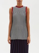 Thumbnail for your product : Falke Rib-knitted Silk-blend Tank Top - Navy Red