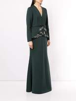 Thumbnail for your product : Badgley Mischka embellished peplum long dress