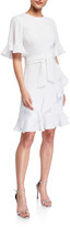 Thumbnail for your product : Shoshanna Andora Ruffle-Trim Short-Sleeve Dress