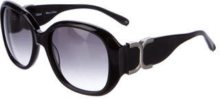 Chloé Logo Embellished Square Sunglasses