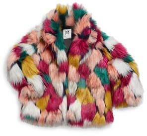 Milly Minis Toddler's, Little Girl's and Girl's Colorful Faux Fur Jacket
