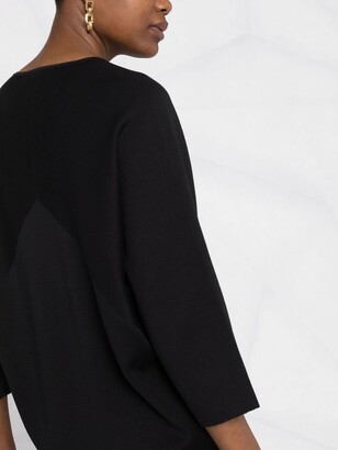 Gentry Portofino panelled V-neck silk top