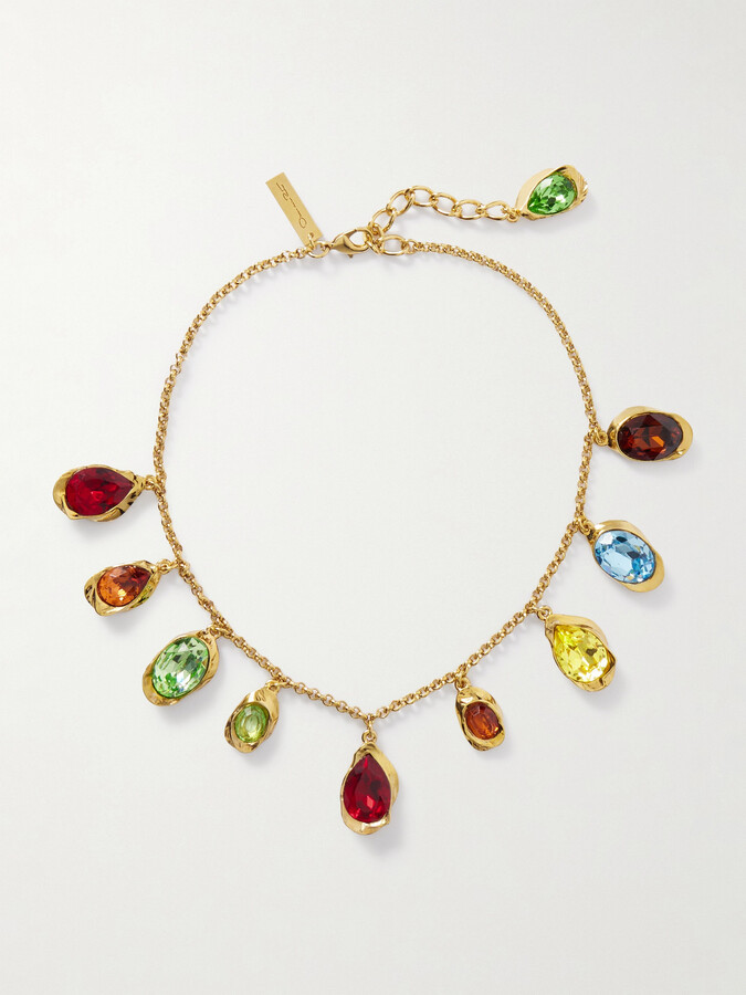 Martha Calvo - Melody Gold-tone, Quartz And Bead Necklace