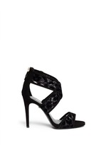 Thumbnail for your product : Nobrand 'Jules' leopard mesh suede heels