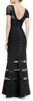 Thumbnail for your product : Herve Leger Gweneth Gown with Mesh Inserts