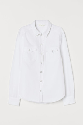 womens white denim shirts