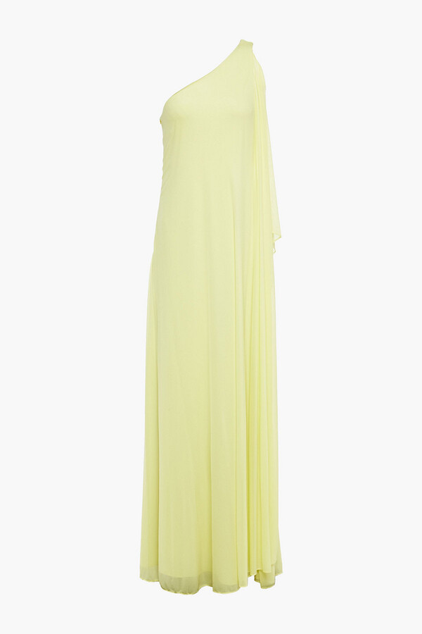 Halston Vivian One-shoulder Draped Jersey Gown - ShopStyle Evening Dresses