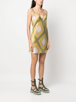 Rick Owens Geometric-Print Sleeveless Dress