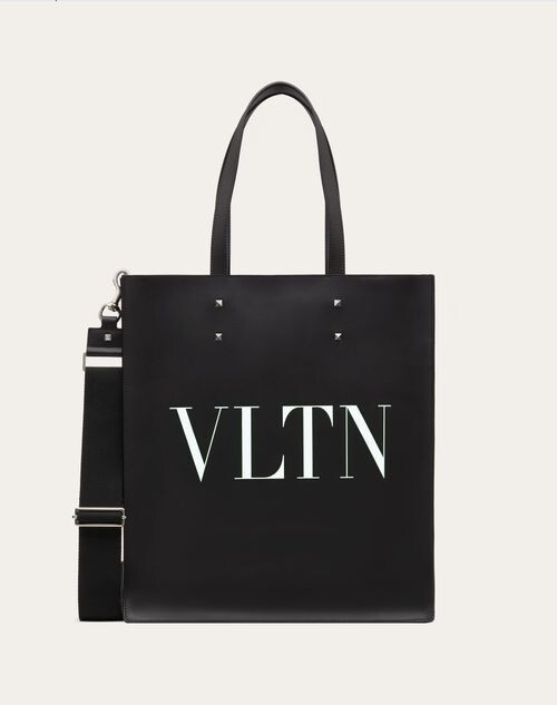 Valentino Tote Bags Sale Outlet Store - Small Vltn Print Canvas