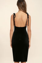 Thumbnail for your product : Lulus Run the Night Black Velvet Bodycon Dress