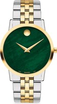 Thumbnail for your product : Movado Museum Classic Stainless Steel & Green Mother-Of-Pearl Watch
