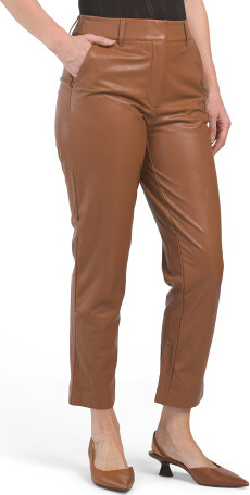 TJMAXX Faux Leather Trousers For Women, Leather/Viscose