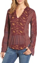 Thumbnail for your product : Lucky Brand Women's Mix Print Peasant Top