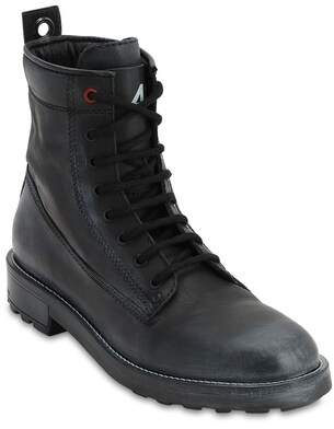 Diesel Lace-Up Leather Boots