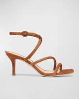 Thumbnail for your product : Veronica Beard Mariel Suede Ankle-Strap Sandals