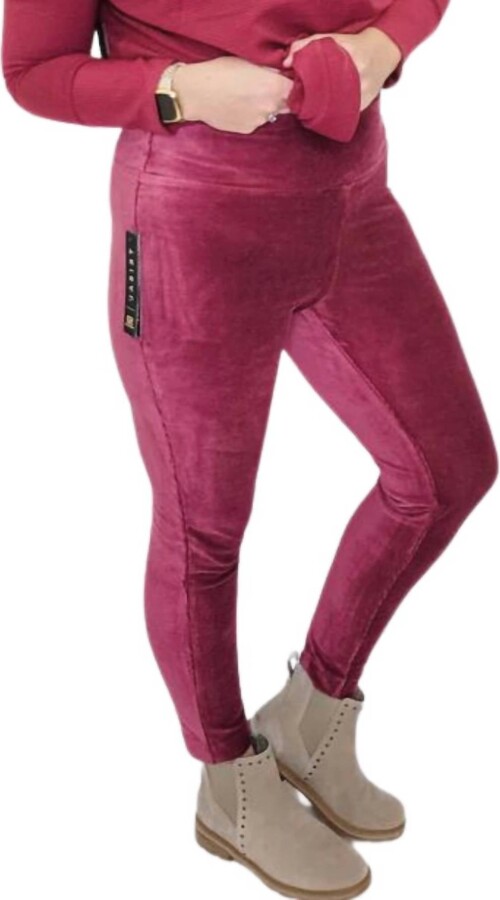 Corduroy Legging In Rubywine
