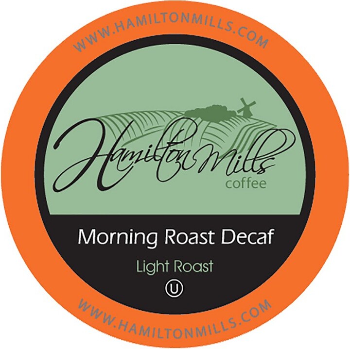 Hamilton Hills Hamilton Mills Morning Roast Decaf Coffee Pods, 2.0