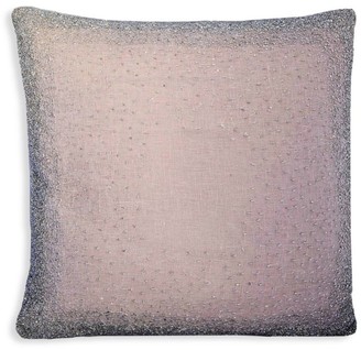 Callisto Home Hand Beaded Crystal Linen Pillow